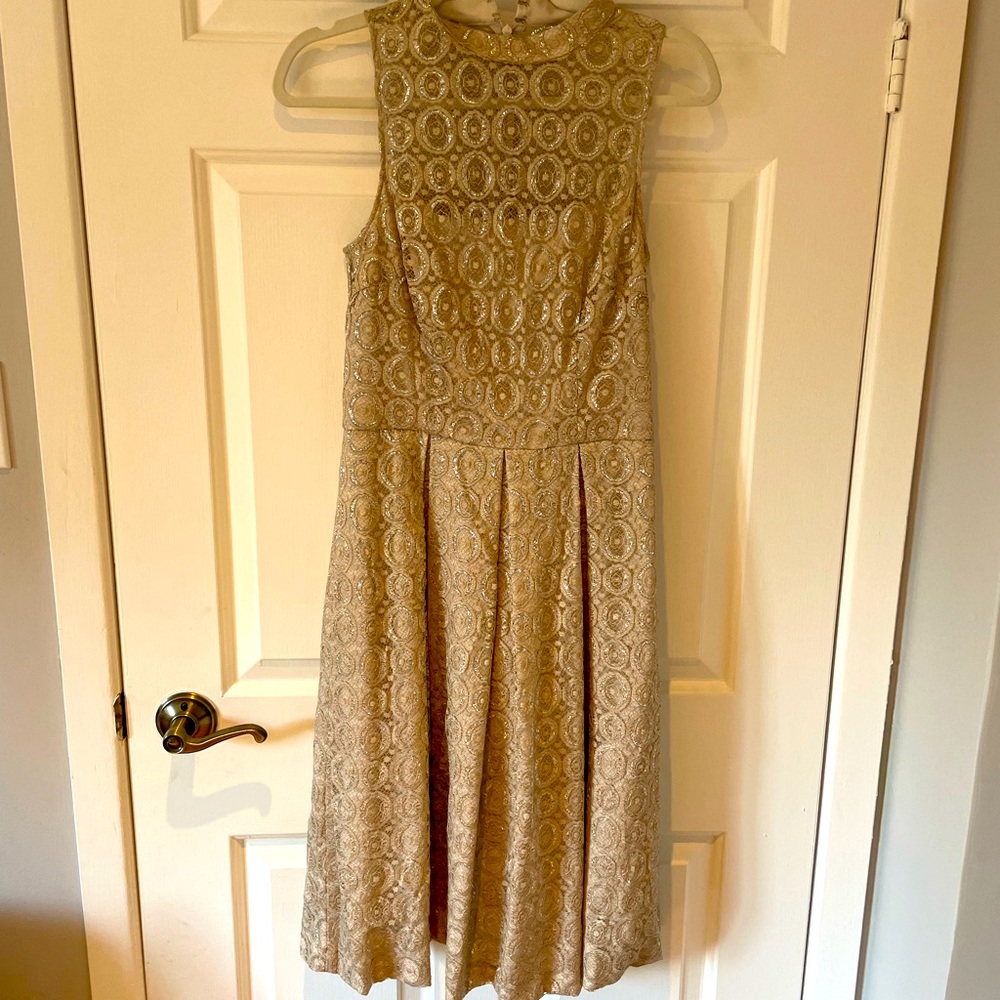 Gold cocktail dress by Cynthia Steffe - size 4